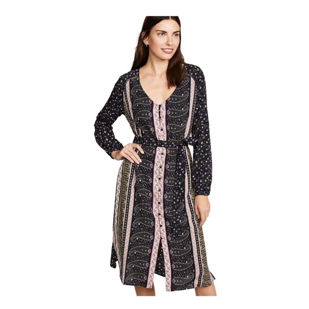 𝅺CUPCAKES and Cashere Stripe Long Sleeve Midi Dress